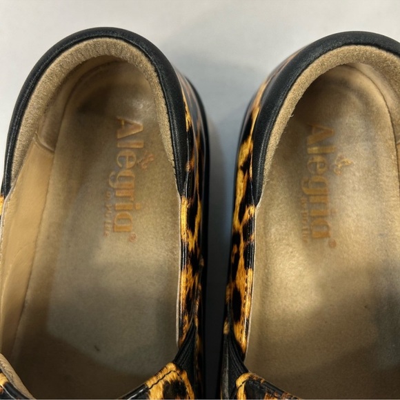 Alegria Keli Leopard Print Patent Slip-On Comfort Shoes | Women’s 38 (8–8.5) - Picture 7 of 15
